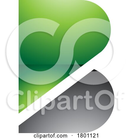 Green and Black Bold Glossy Letter B Icon by cidepix