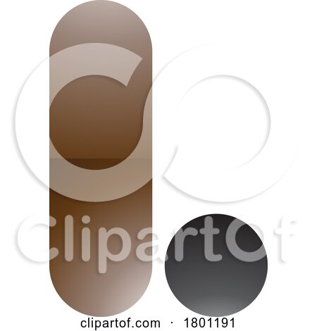 Brown and Black Glossy Rounded Letter L Icon by cidepix