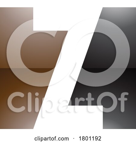 Brown and Black Glossy Rectangle Shaped Letter Z Icon by cidepix