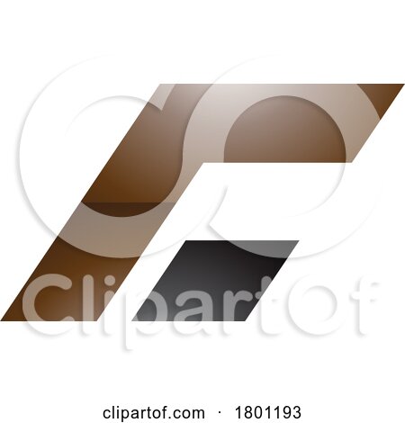 Brown and Black Glossy Rectangular Italic Letter C Icon by cidepix