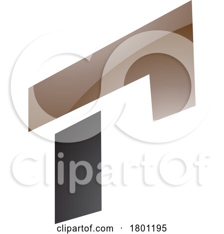 Brown and Black Glossy Rectangular Letter R Icon by cidepix