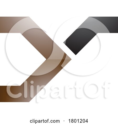 Brown and Black Glossy Rail Switch Shaped Letter Y Icon by cidepix