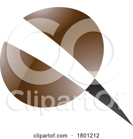 Brown and Black Glossy Screw Shaped Letter Q Icon by cidepix