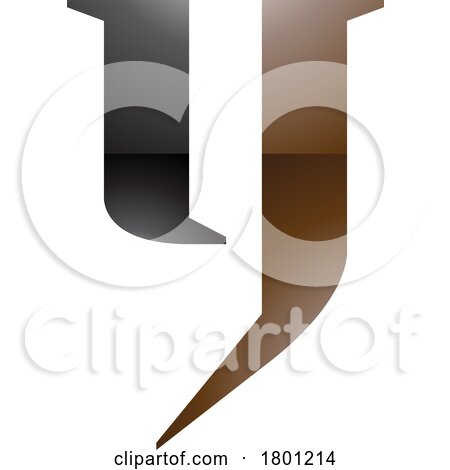 Brown and Black Glossy Lowercase Letter Y Icon by cidepix