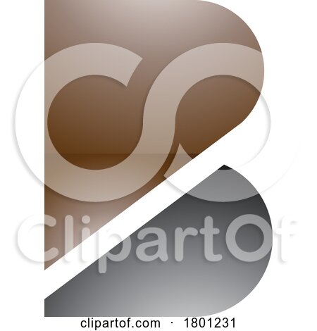 Brown and Black Bold Glossy Letter B Icon by cidepix