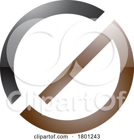 Brown and Black Thin Round Glossy Letter G Icon by cidepix