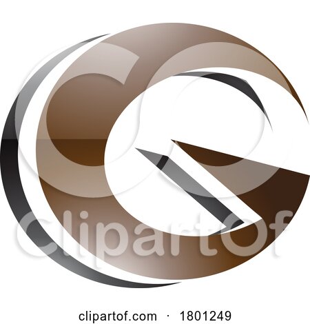 Brown and Black Round Layered Glossy Letter G Icon by cidepix