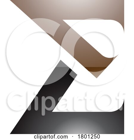 Brown and Black Sharp Glossy Elegant Letter E Icon by cidepix