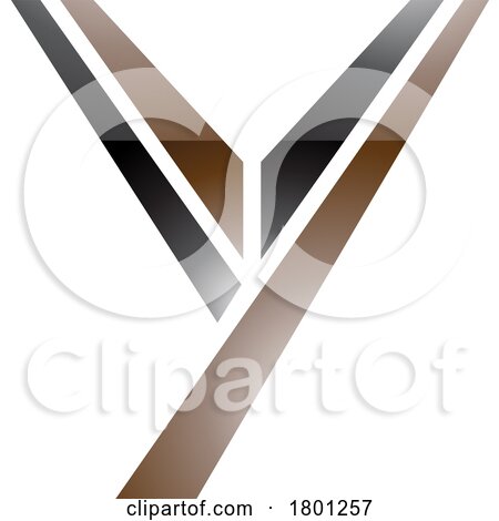 Brown and Black Glossy Uppercase Letter Y Icon by cidepix