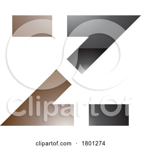 Brown and Black Glossy Dotted Line Shaped Letter Z Icon by cidepix