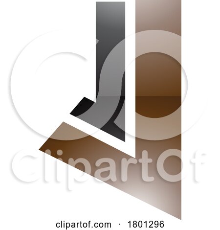 Brown and Black Glossy Letter J Icon with Straight Lines by cidepix