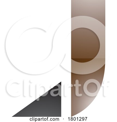 Brown and Black Glossy Letter J Icon with a Triangular Tip by cidepix