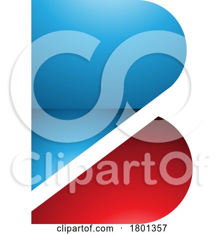 Blue and Red Bold Glossy Letter B Icon by cidepix
