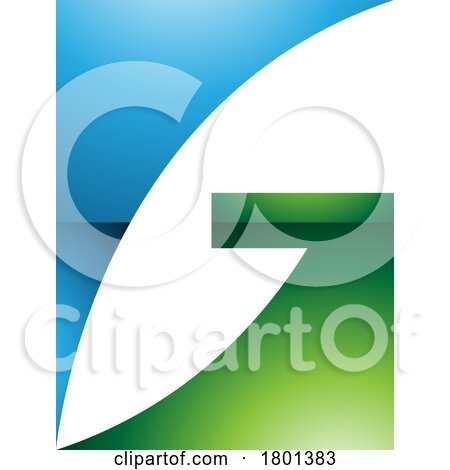 Blue and Green Rectangular Glossy Letter G Icon by cidepix