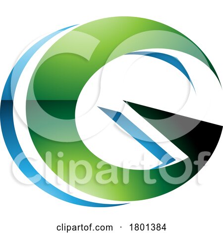 Blue and Green Round Glossy Layered Letter G Icon by cidepix