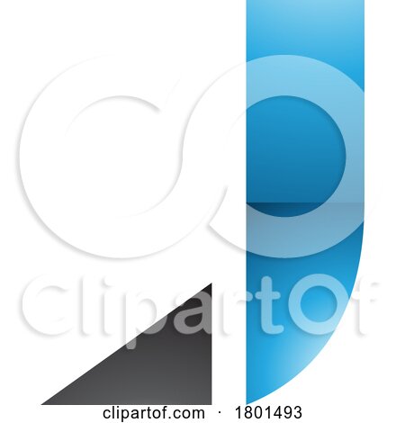 Blue and Black Glossy Letter J Icon with a Triangular Tip by cidepix