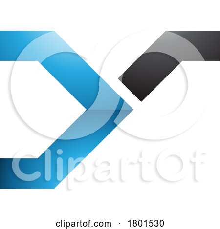 Blue and Black Glossy Rail Switch Shaped Letter Y Icon by cidepix