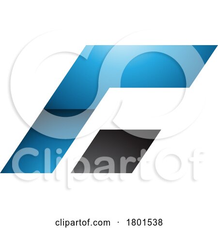 Blue and Black Glossy Rectangular Italic Letter C Icon by cidepix