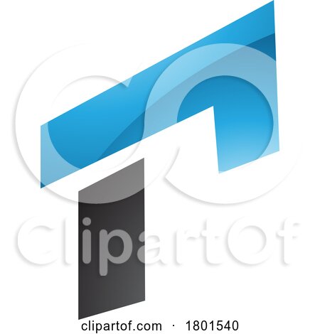 Blue and Black Glossy Rectangular Letter R Icon by cidepix