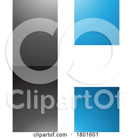 Black and Blue Rectangular Glossy Letter C Icon by cidepix