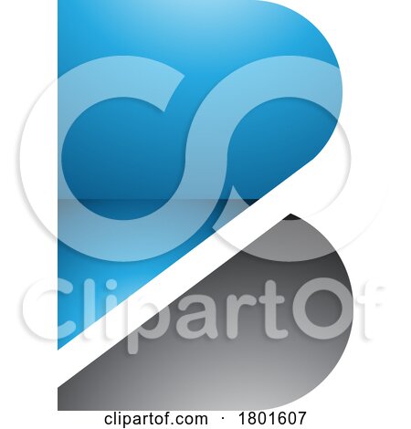 Blue and Black Bold Glossy Letter B Icon by cidepix