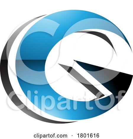 Blue and Black Round Layered Glossy Letter G Icon by cidepix