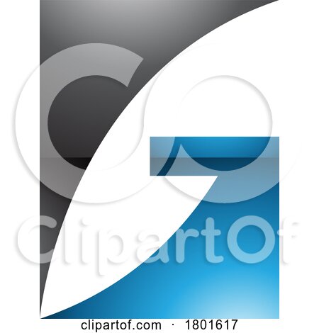 Blue and Black Rectangular Glossy Letter G Icon by cidepix