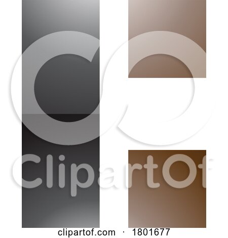 Black and Brown Rectangular Glossy Letter C Icon by cidepix