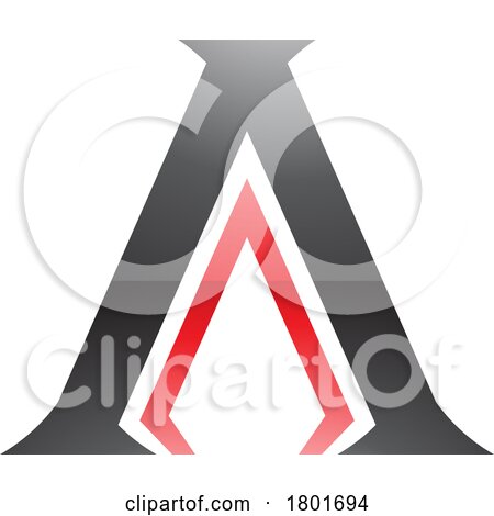 Black and Red Glossy Pillar Shaped Letter a Icon by cidepix