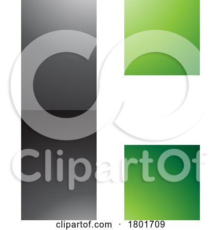 Black and Green Rectangular Glossy Letter C Icon by cidepix