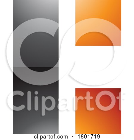 Black and Orange Rectangular Glossy Letter C Icon by cidepix