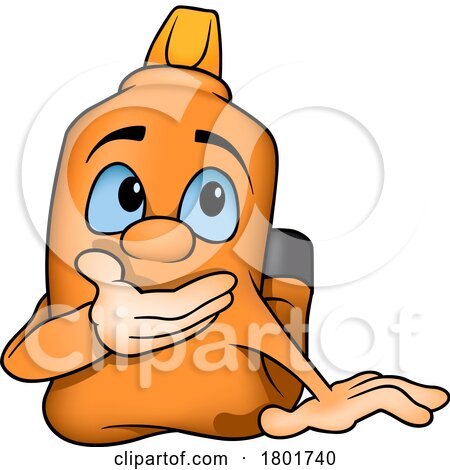 Cartoon Pensive Orange Felt Tip Marker by dero