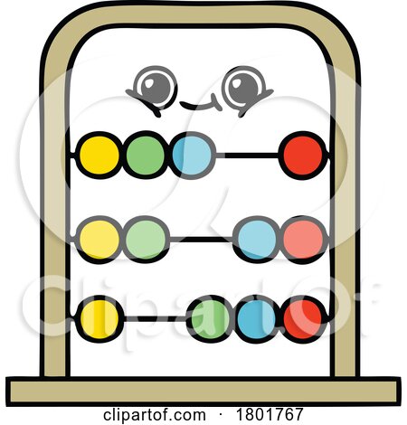 Cartoon Clipart Abacus Calculating Tool by lineartestpilot