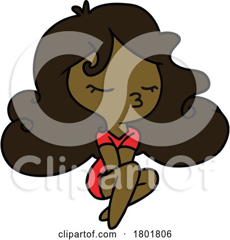 Cartoon Clipart Gorgeous Woman by lineartestpilot