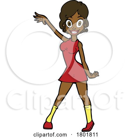Cartoon Clipart Woman Dancing by lineartestpilot