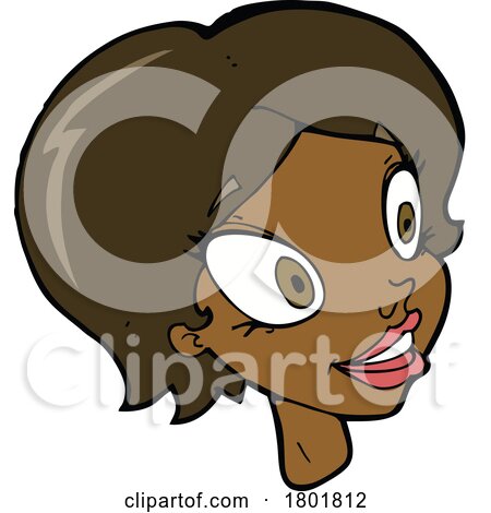 Cartoon Clipart Womans Face by lineartestpilot