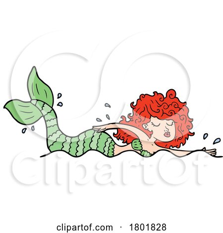 Cartoon Clipart Mermaid by lineartestpilot