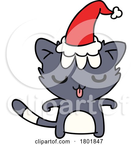 Cartoon Clipart Christmas Raccoon by lineartestpilot