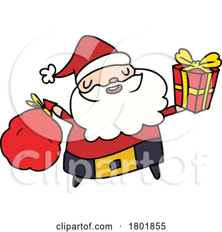 Cartoon Clipart Santa Claus by lineartestpilot