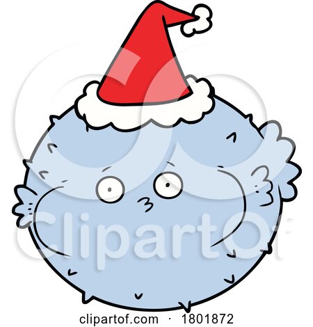 Cartoon Clipart Christmas Blowfish by lineartestpilot