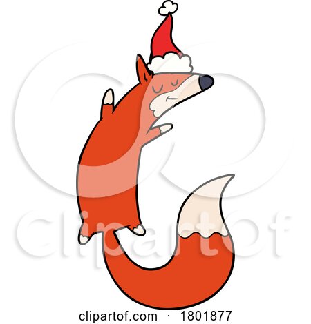 Cartoon Clipart Christmas Fox by lineartestpilot