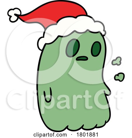 Cartoon Clipart Christmas Chost by lineartestpilot