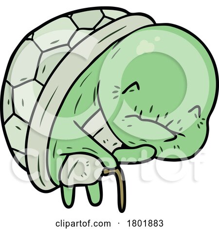 Cartoon Clipart Senior Tortoise by lineartestpilot