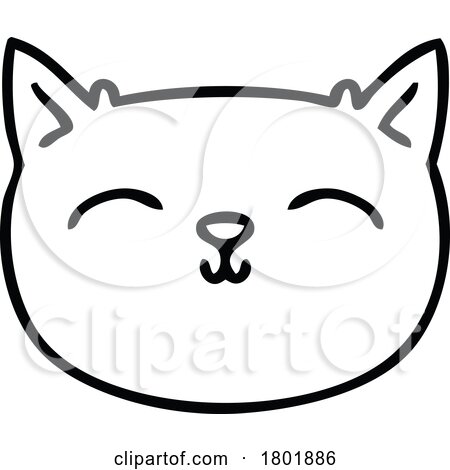 Cartoon Clipart Cat Face by lineartestpilot