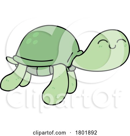 Cartoon Clipart Sea Turtle by lineartestpilot