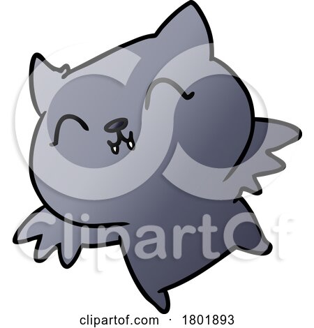 Cartoon Clipart Cute Vampire Bat by lineartestpilot