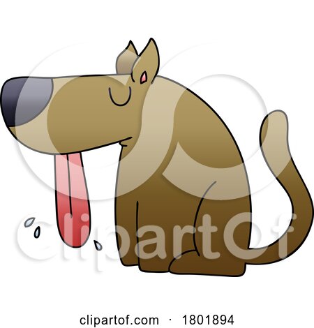 Cartoon Clipart Dog Sitting by lineartestpilot