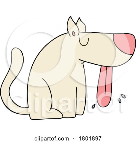 Cartoon Clipart Dog Sitting by lineartestpilot