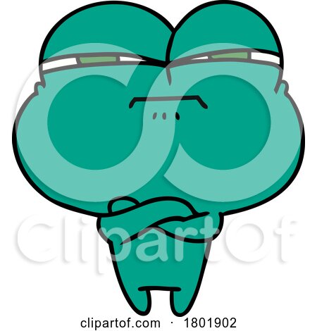 Cartoon Clipart Angry Frog by lineartestpilot