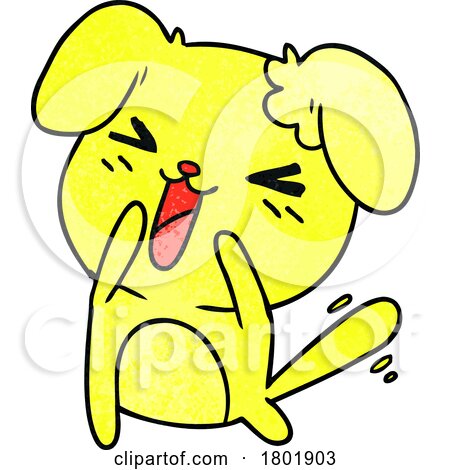 Cartoon Clipart Dog Laughing by lineartestpilot
